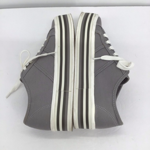 Gianni Bini Platform Style Lace-Up Sneakers Casual Career Gray Size 7.5 - Picture 5 of 9